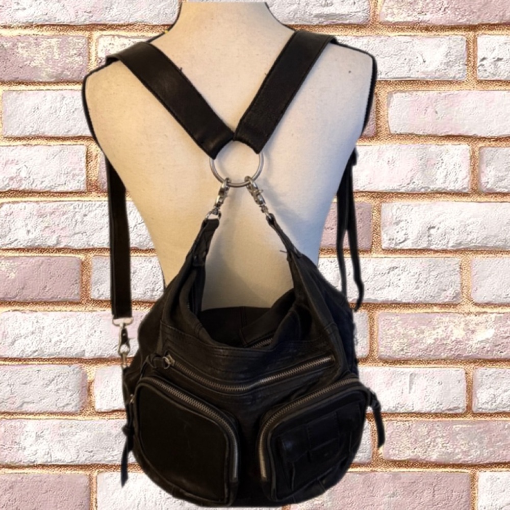 Chocolat Blu Convertible Leather Hobo, Handbag and Backpack 3 In 1